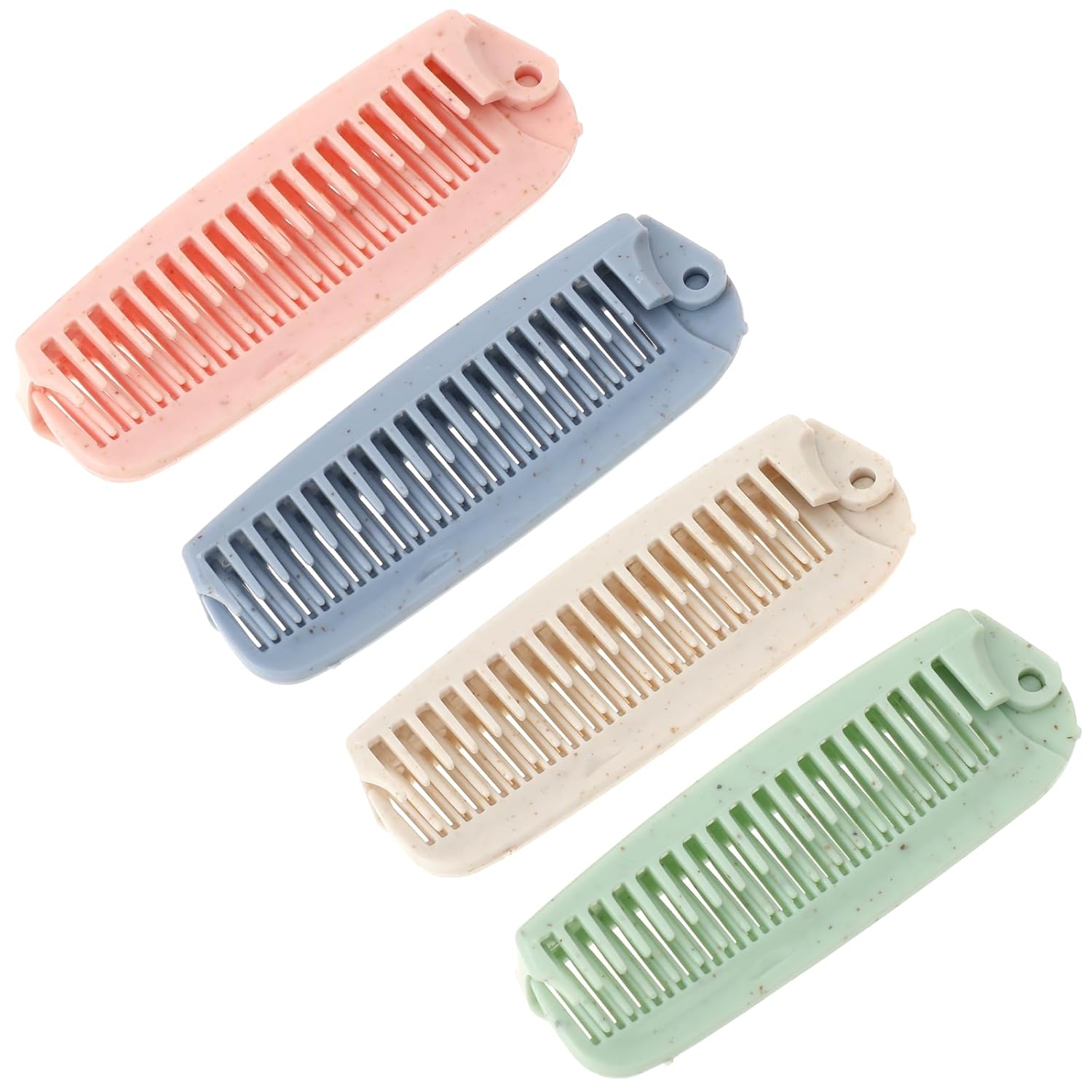 4pcs paille de blé peigne à cheveux pliables