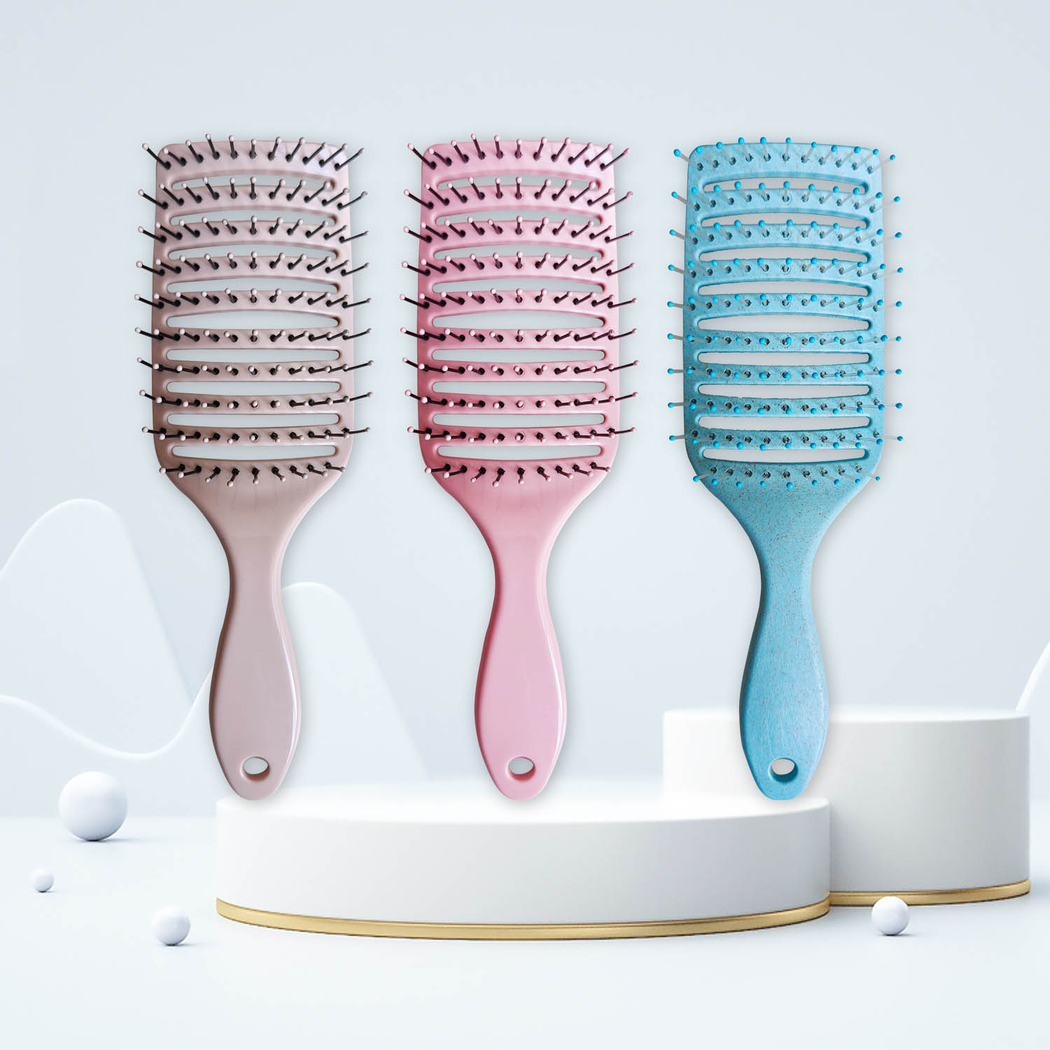 Brosse à cheveux macaron a vanté pour les femmes