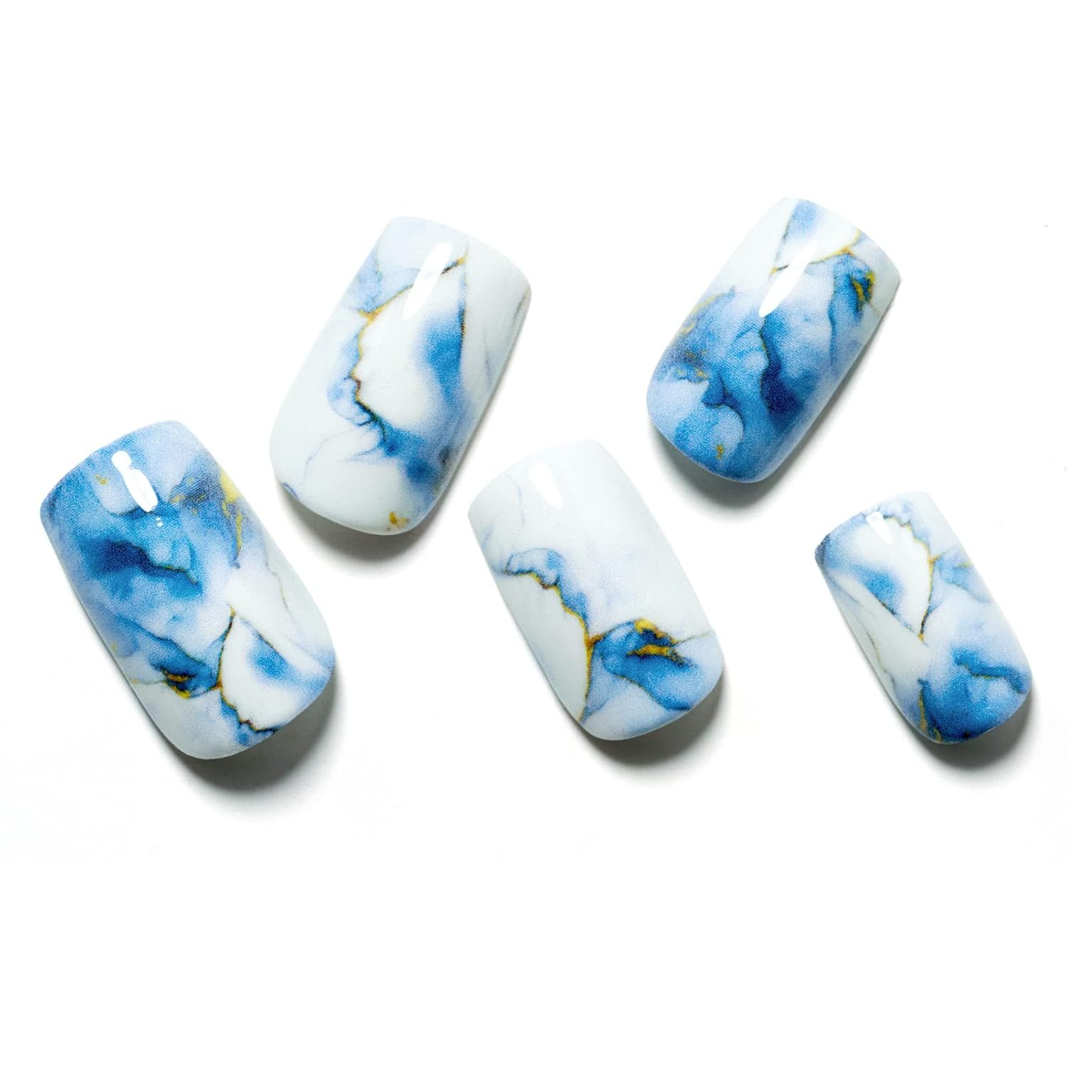 Presse en marbre sur les ongles Square courte