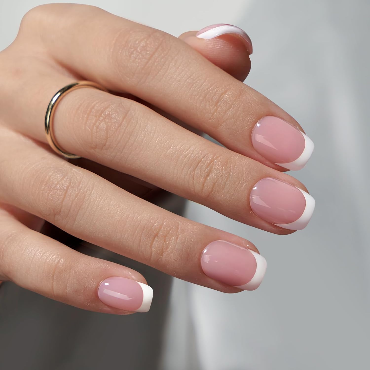 Pinces de forme carrée rose extra-courte
