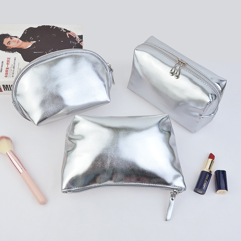 Piste de maquillage de soin personnalisé en cuir argenté
